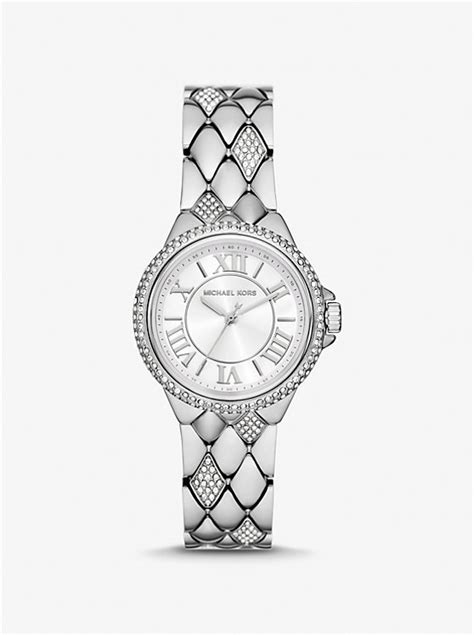 michael kors nini pavé silver tone watch|Mini Camille Pavé Silver.